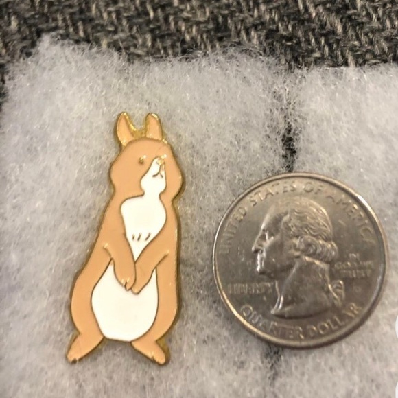 Brown Periscope Rabbit Acrylic Pin - Picture 2 of 4
